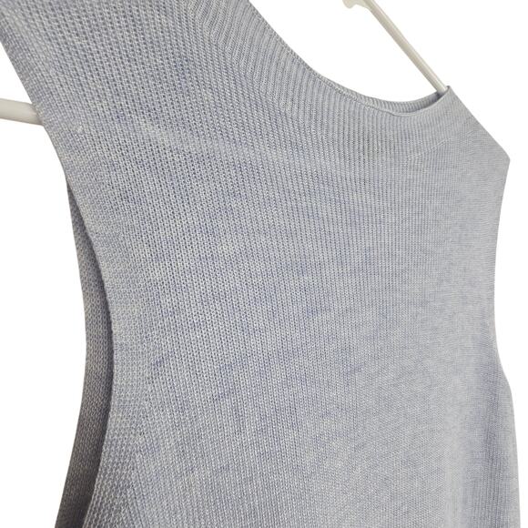 Eileen Fisher Sweater S Wool Blend Sleeveless Top Blue Lagenlook Minimalist Tank - Picture 4 of 7